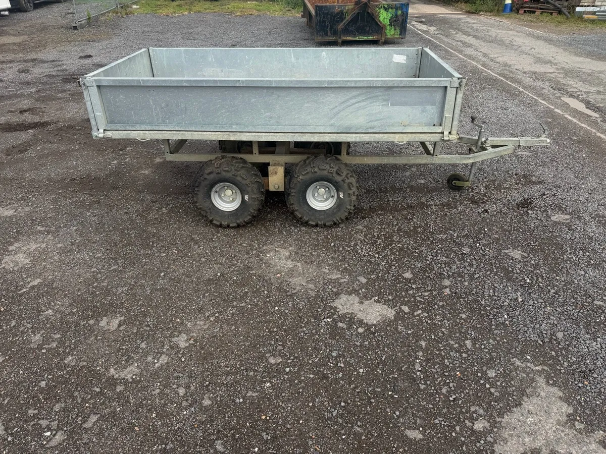 Tipping atv quad farm bog hay farming trailer 4x8 - Image 3