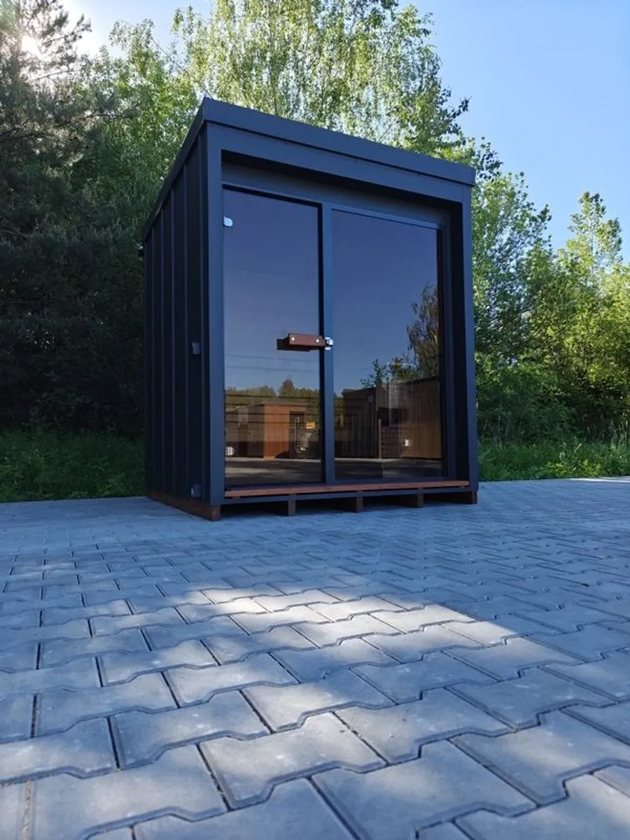 Premium Modern Outdoor Garden Saunas | Harvia Heaters | Fully Assembled - Image 2