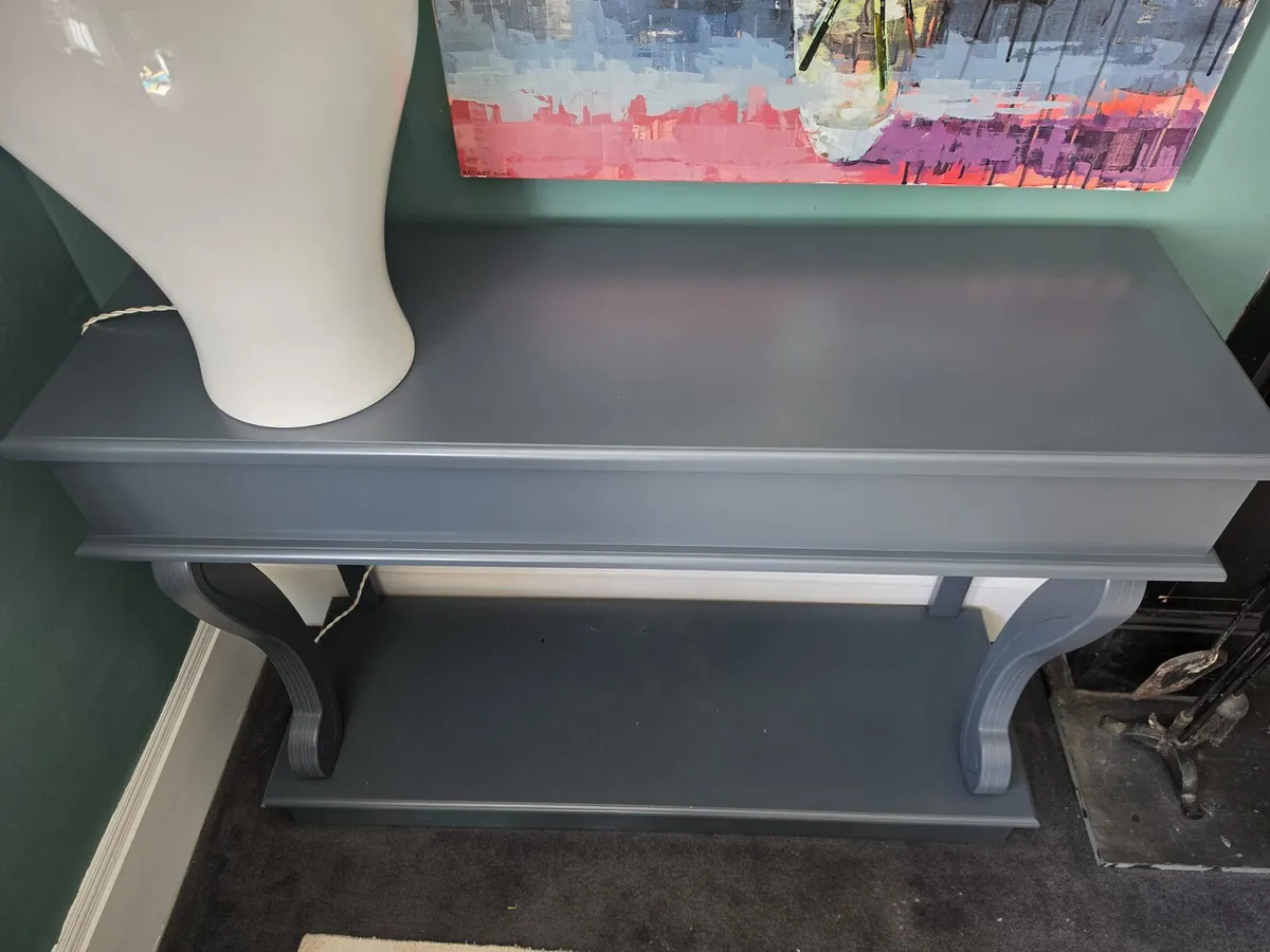 2 Console Tables painted in Farrow & Ball 'railing - Image 2
