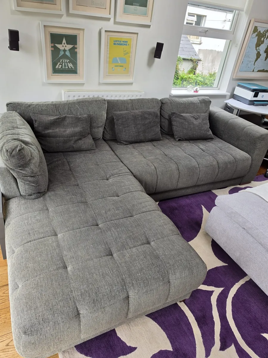 Large Grey Corner Sofa  EZ Living - Image 1