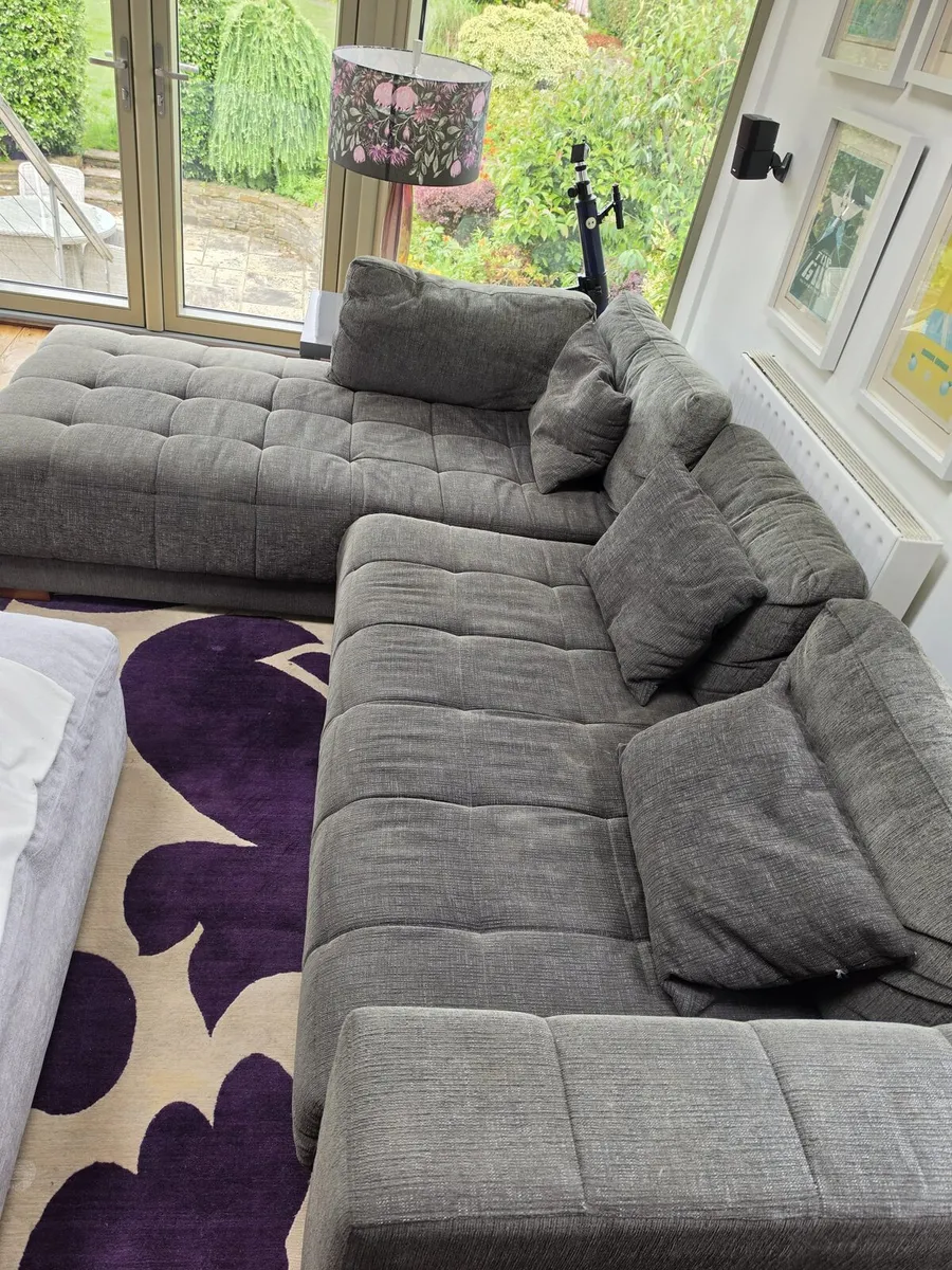 Large Grey Corner Sofa  EZ Living - Image 2