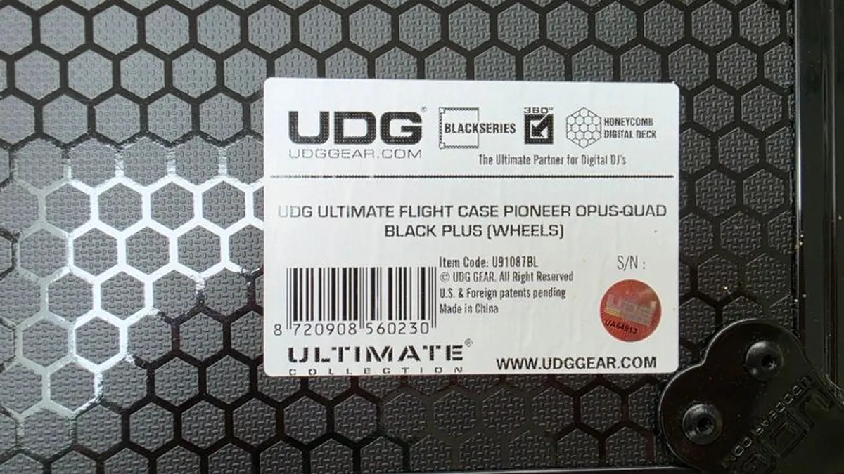 DJ Controller Flight Case for Pioneer DJ OPUS-QUAD - UDG Ultimate - Black on Wheels - Image 3