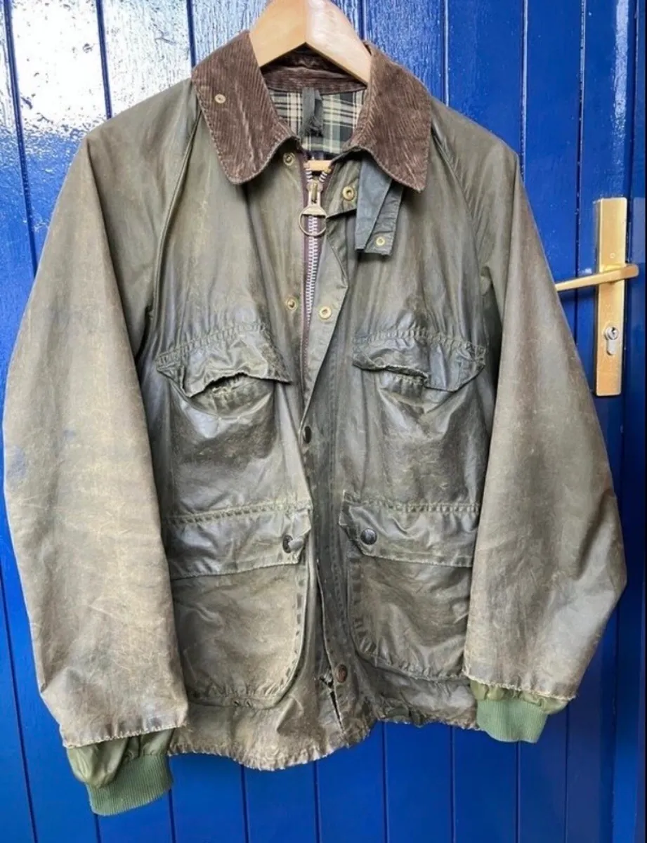 Barbour Bedale vintage waxed Jacket - Image 3