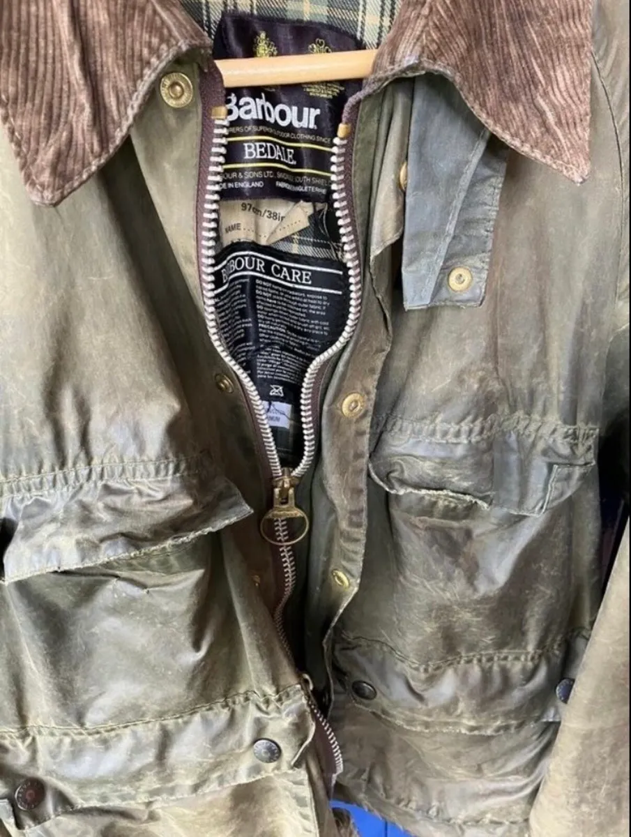Barbour Bedale vintage waxed Jacket - Image 4