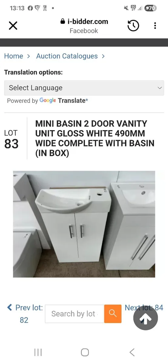 Mini basin 2 door vanoty unit complete with basin - Image 1