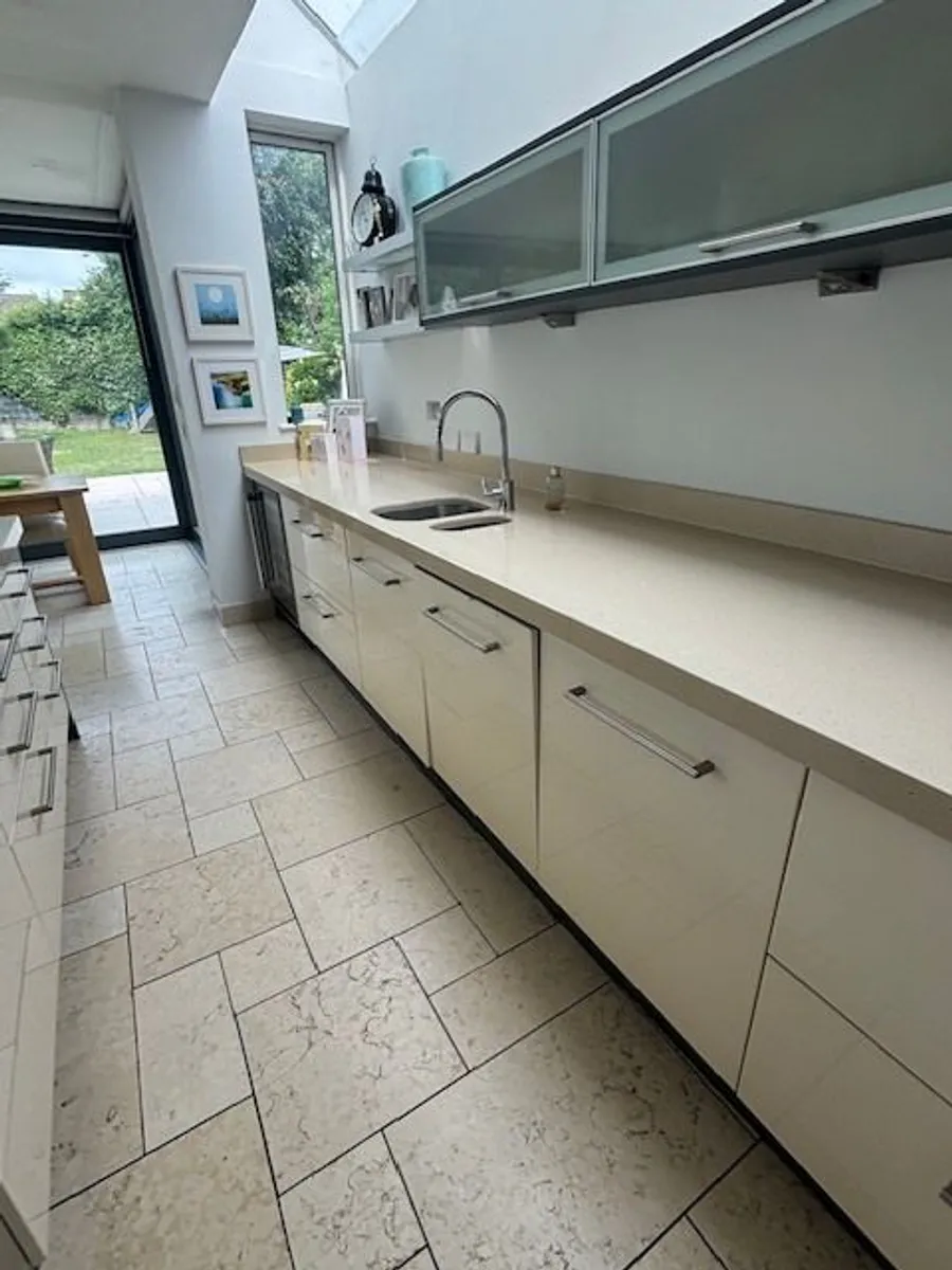 Cream High Gloss Kitchen - Image 4
