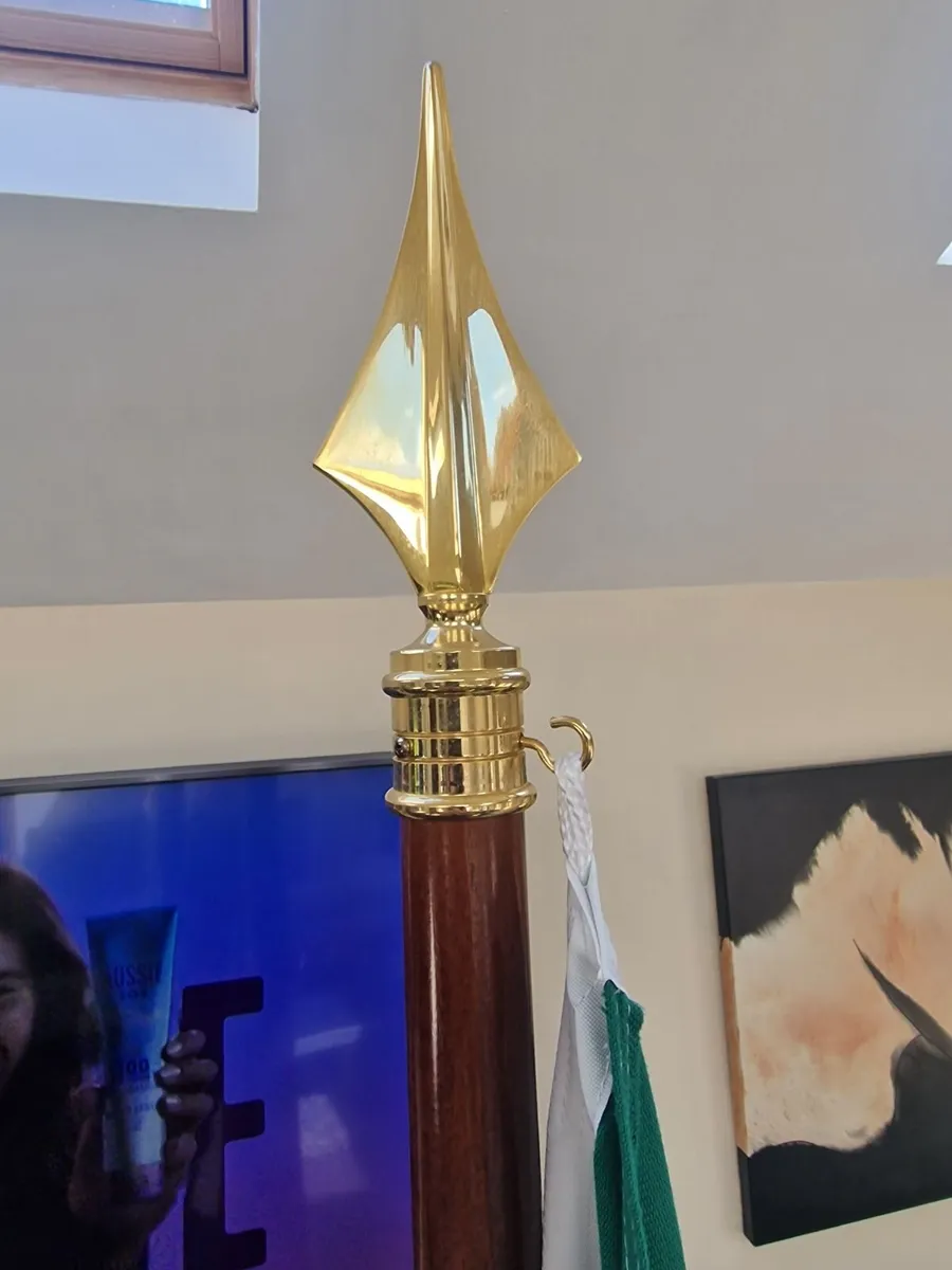 Irish flag and stand - Image 2