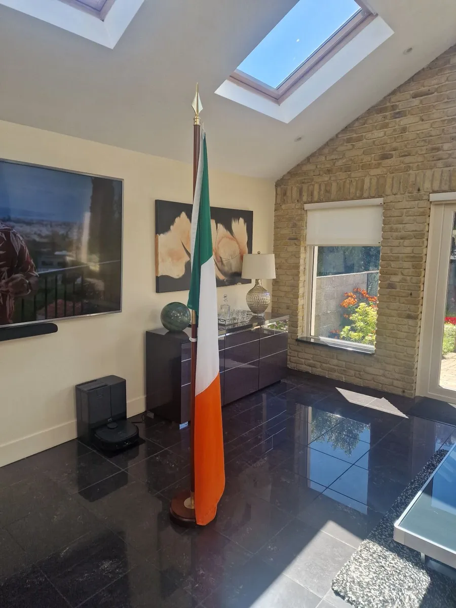 Irish flag and stand - Image 1