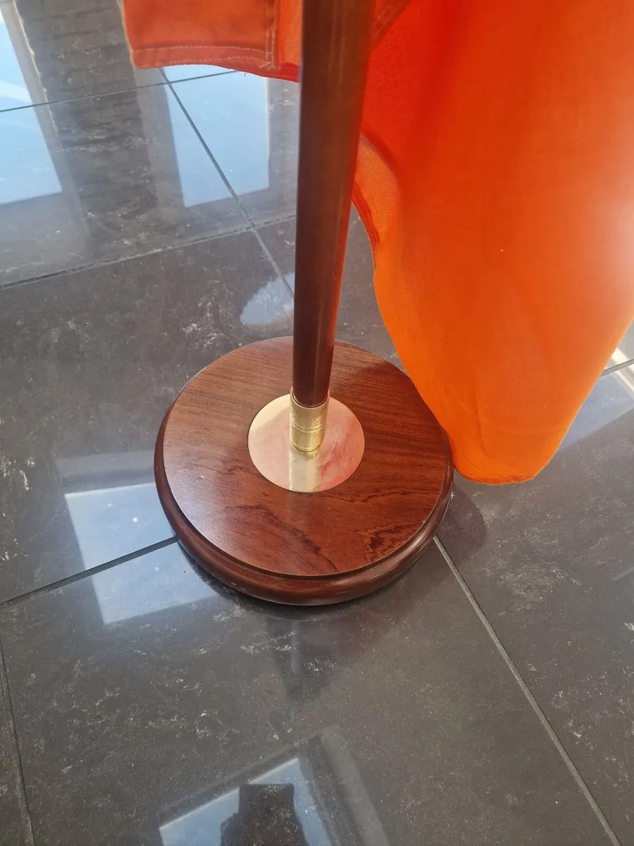 Irish flag and stand - Image 4