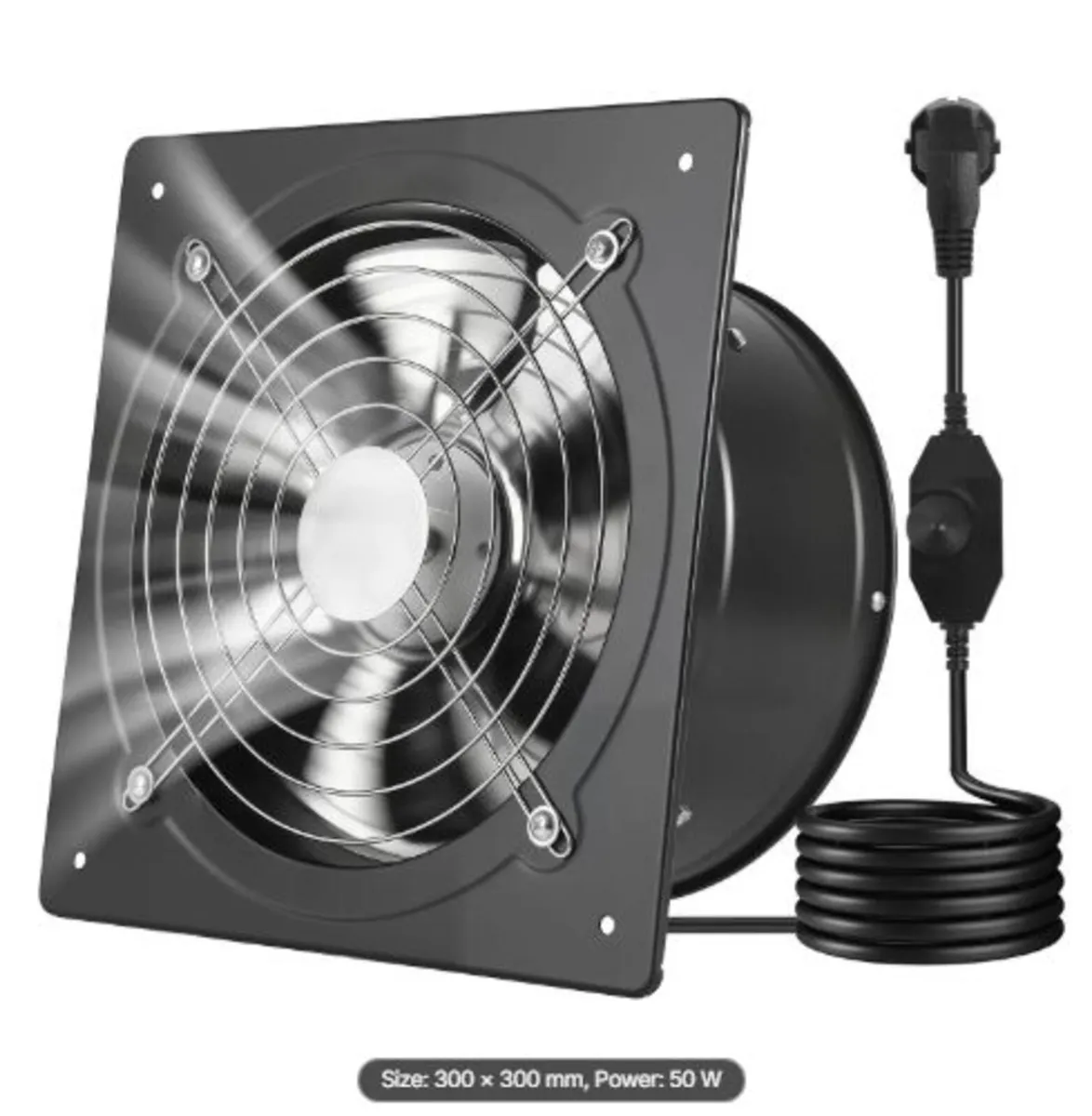 25.4 cm Exhaust Fan, 988 CFM High Velocity Wall - Image 1