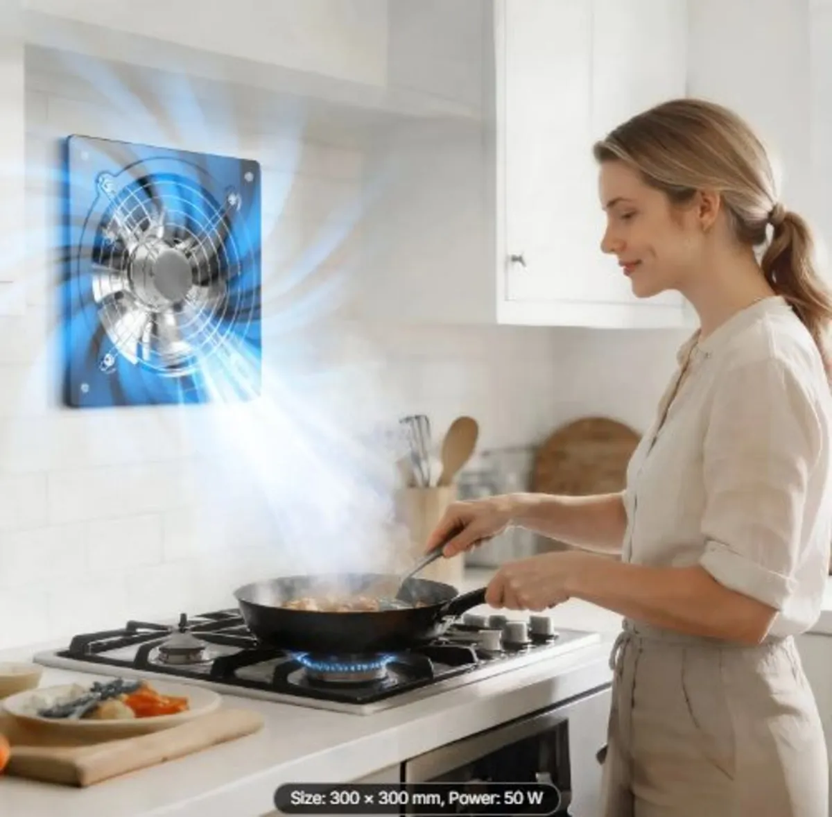 25.4 cm Exhaust Fan, 988 CFM High Velocity Wall - Image 4