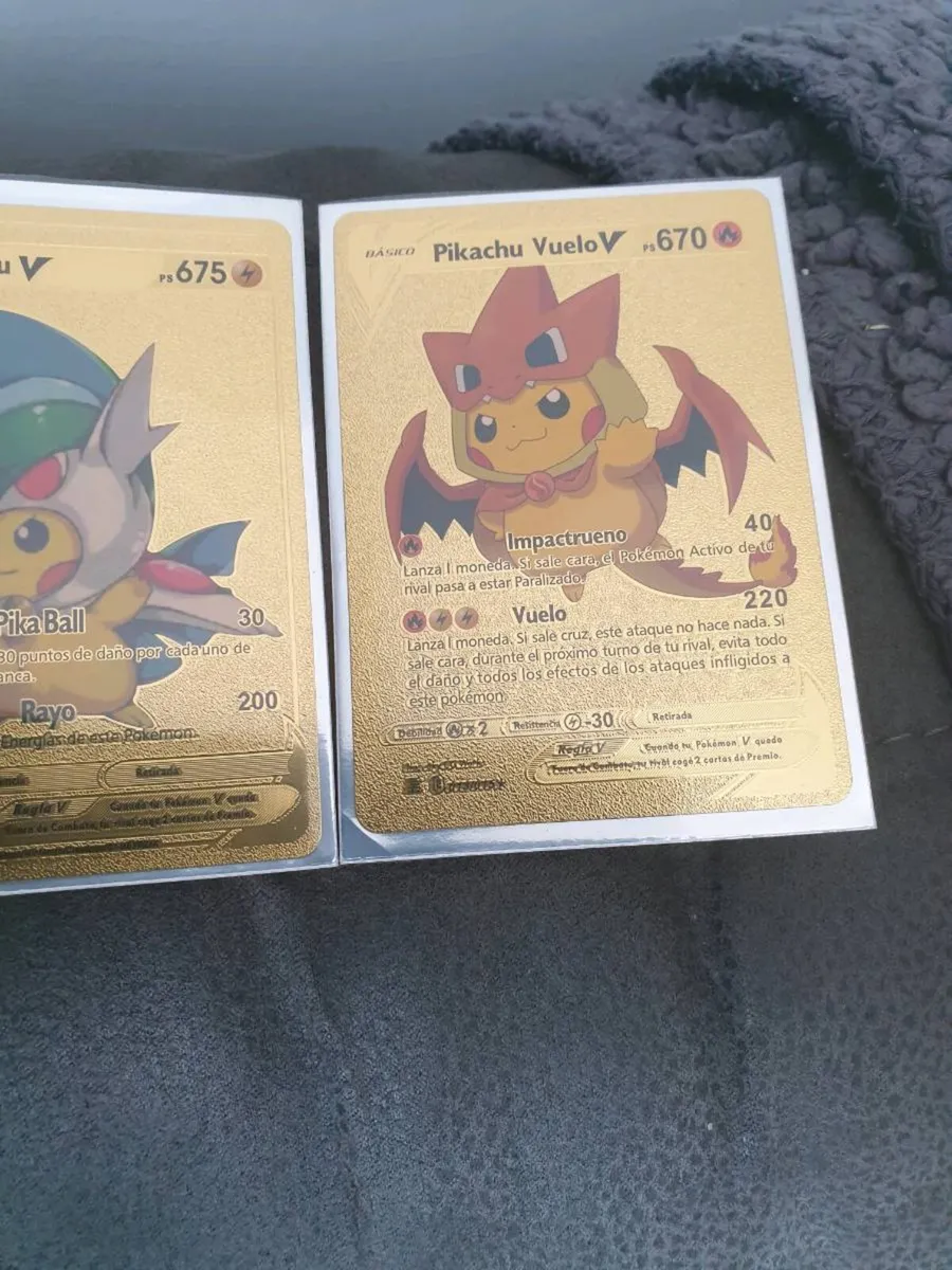 JOB LOT OF GOLD FOIL POKEMON PIKACHU 22 CARDS - Image 4