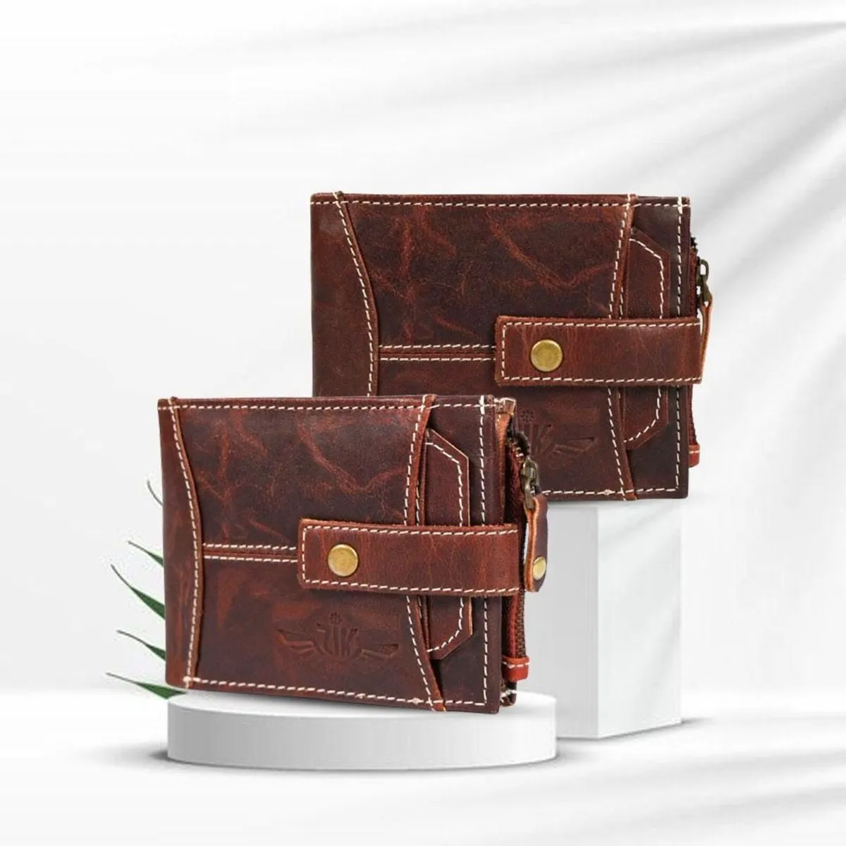 Genuine Leather RFID Wallet Pocket Card Holder - Image 2