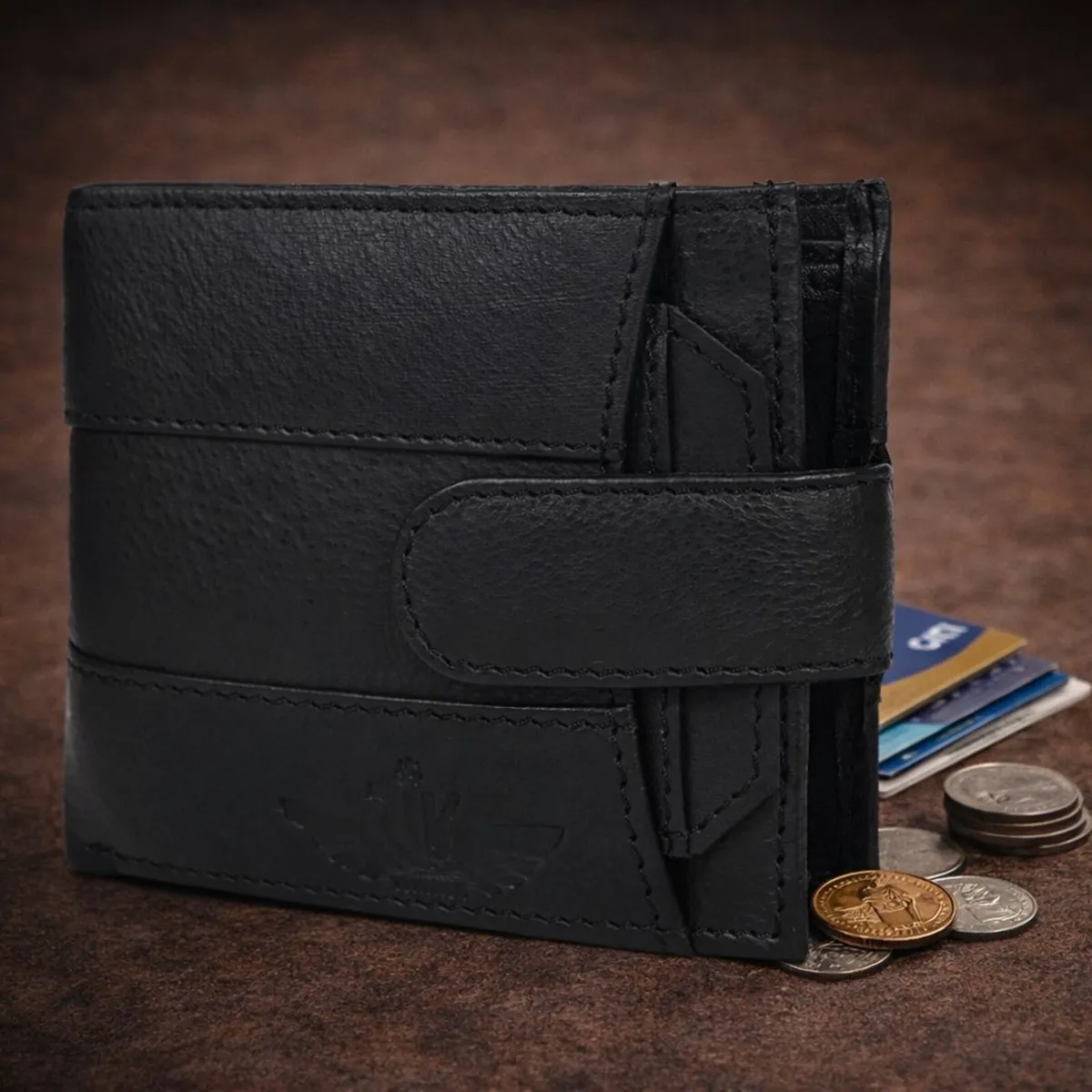 Genuine Leather RFID Wallet Pocket Card Holder - Image 3