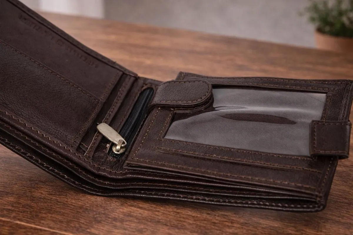 Genuine Leather RFID Wallet Pocket Card Holder - Image 4