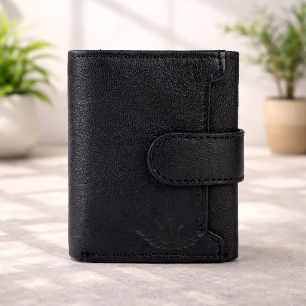Genuine Leather Pop-Up RFID Card Holder Wallet - Image 3