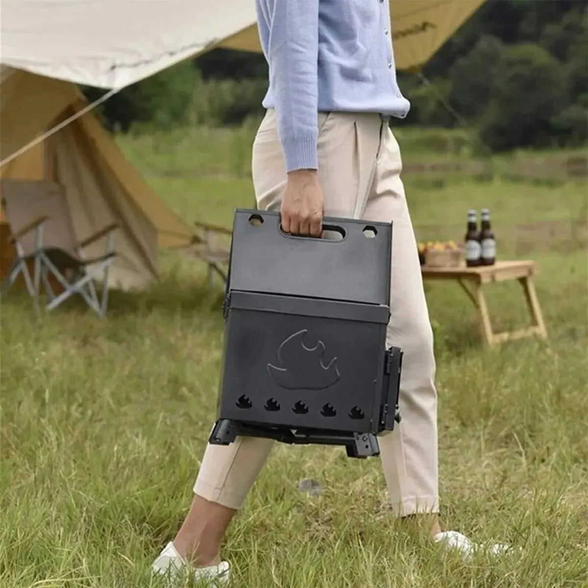 Cast Iron Wood Stove Portable Camping Heater - Image 4
