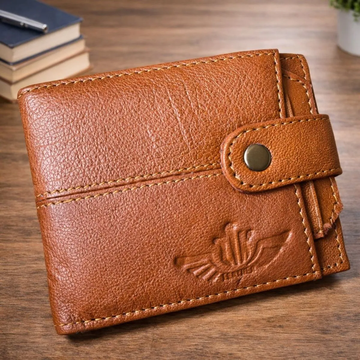 Genuine Leather RFID Wallet Pocket Card Holder - Image 1