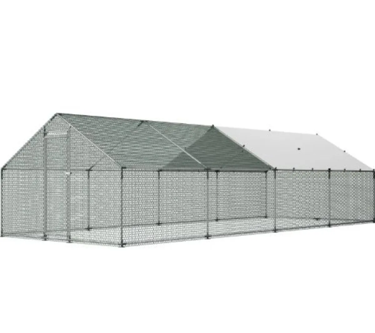 Large Metal Chicken Coop, 3 x 8 x 2 m, Walk-in - Image 3