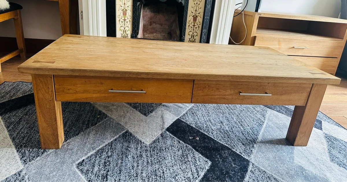 Solid Oak Coffee Table - Image 1