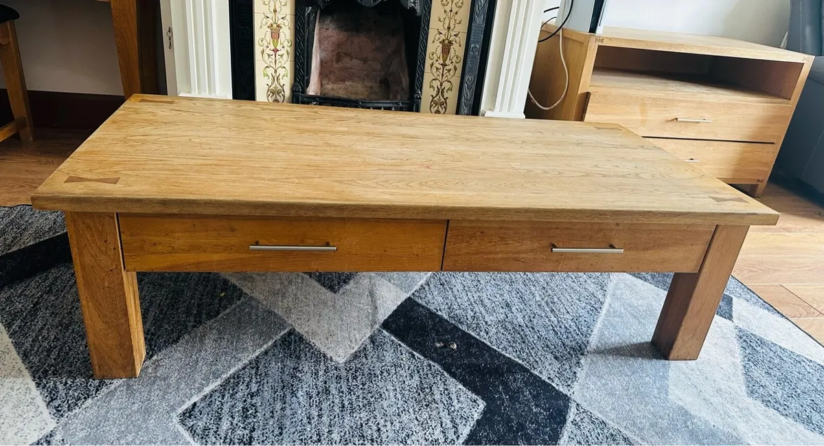 Solid Oak Coffee Table - Image 2