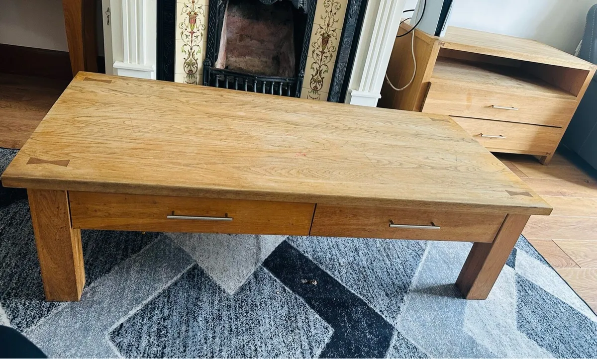 Solid Oak Coffee Table - Image 3
