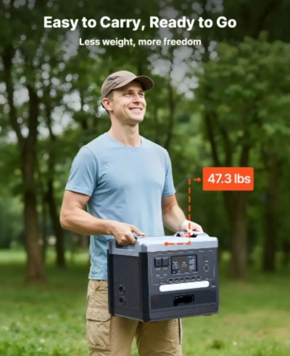 Portable Power Station, 2400W 2160Wh Power Station - Image 3