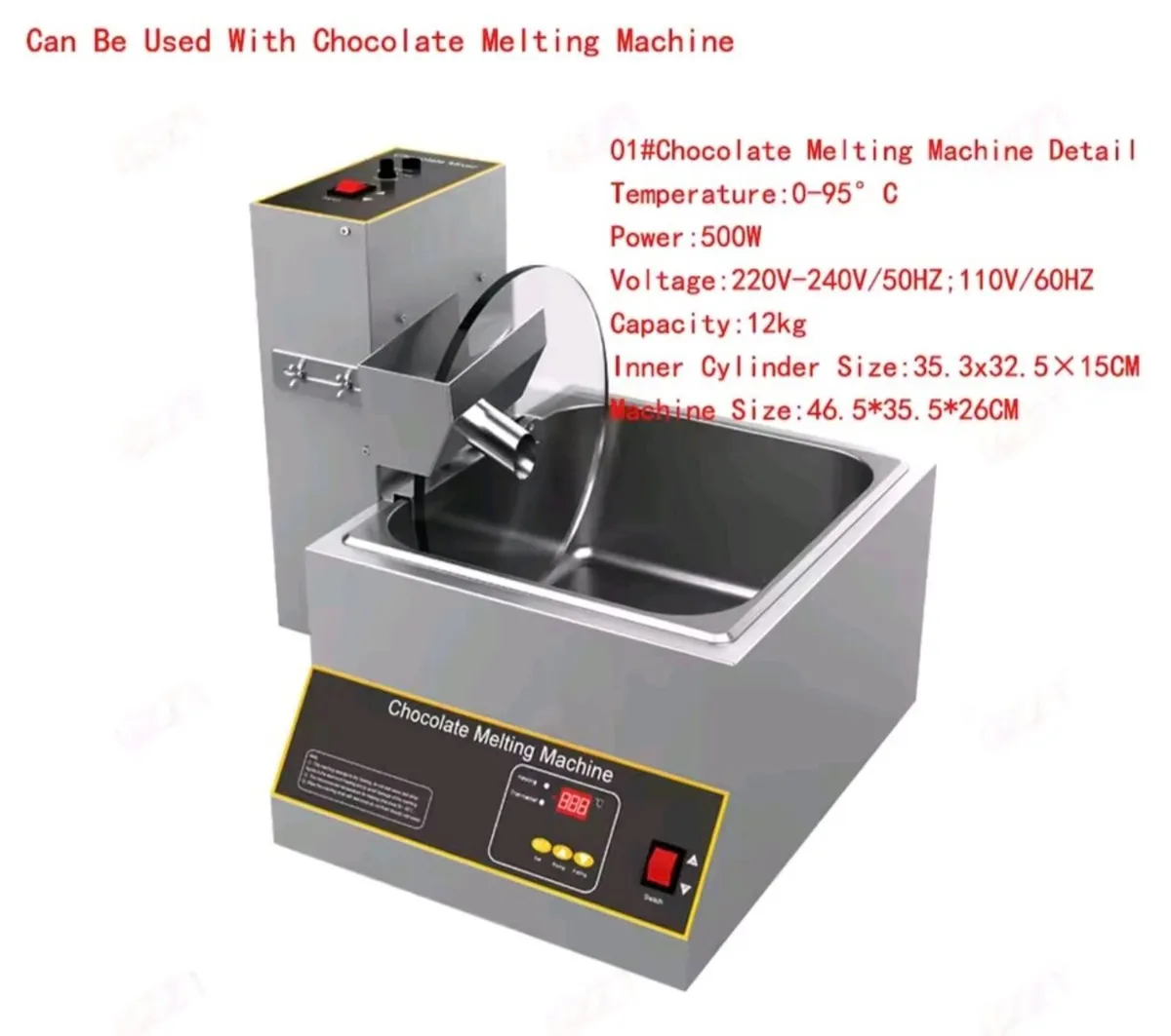 Brand New 12KG Tempering Machine with mixing wheel - Image 1
