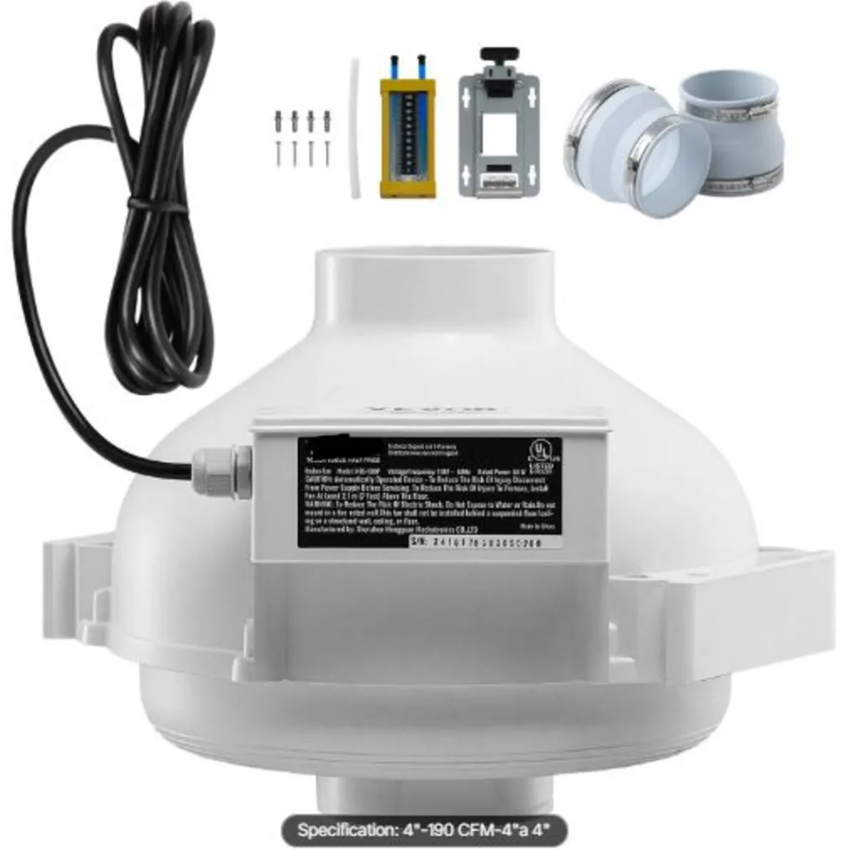 4 to 4.5 inch Radon Fan Installation Kit, Quiet - Image 1