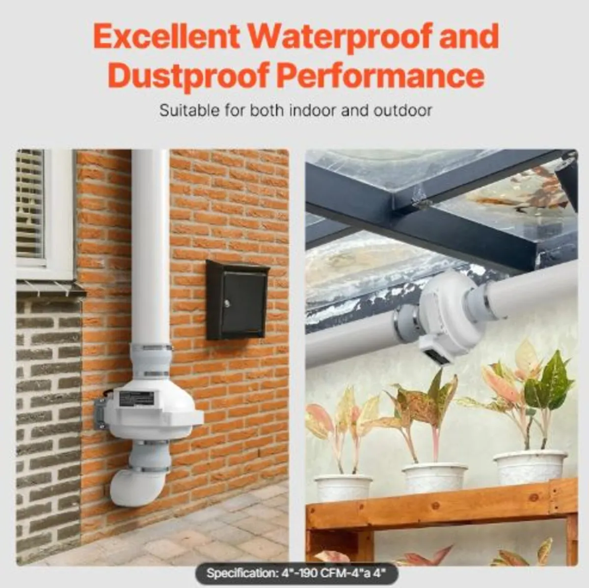 4 to 4.5 inch Radon Fan Installation Kit, Quiet - Image 3