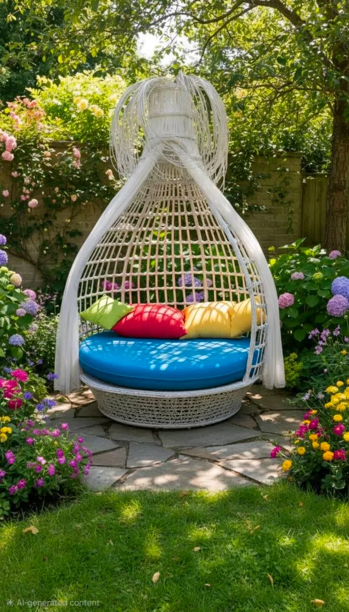 Garden furniture standing egg chair lounger - Image 2