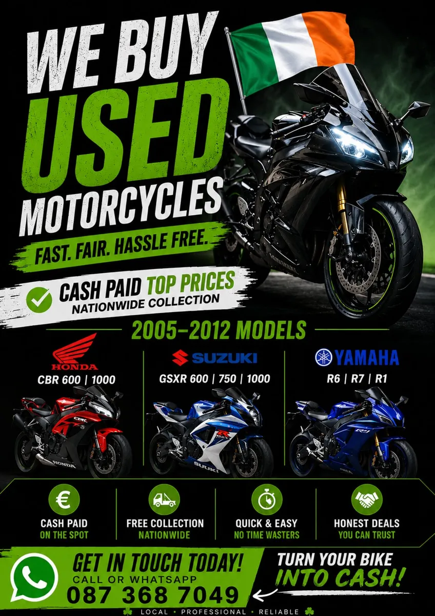 Motorcycles Bought Munster (cash paid same day)