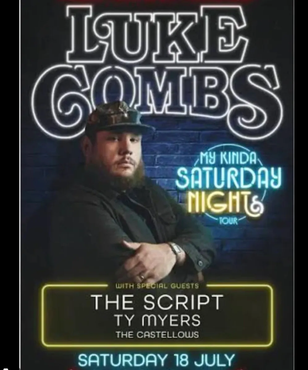 2 Luke Combs tickets Slane Sat July 18