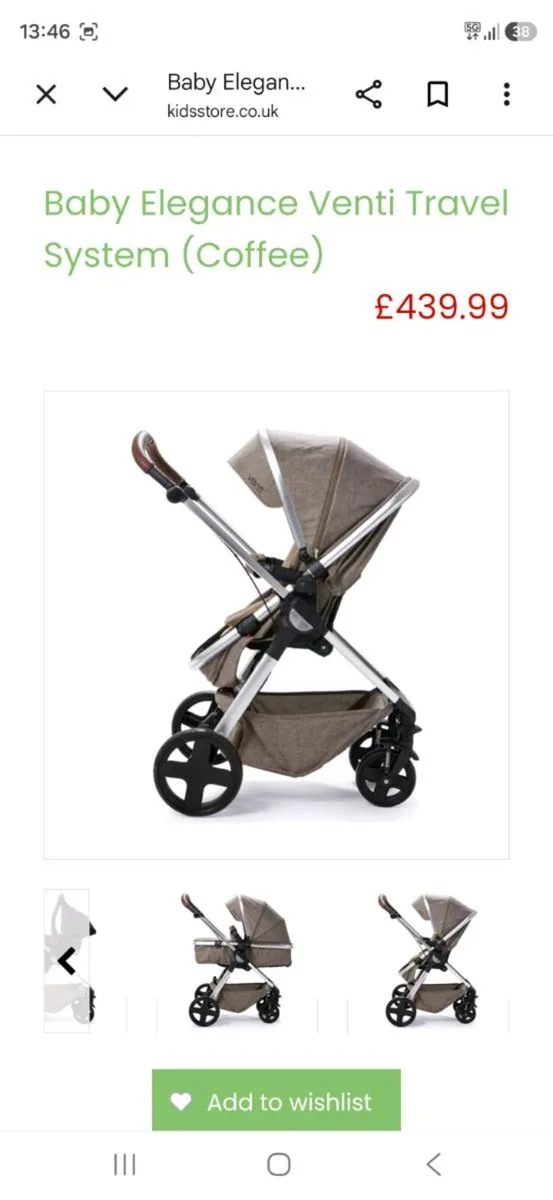 Baby elegance venti travel system - Image 1