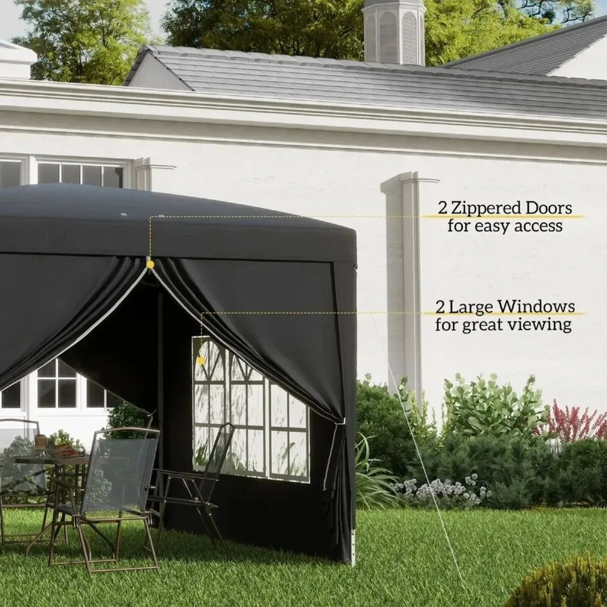 Gazebo 3x3m Waterproof Canopy with Bag - Image 4