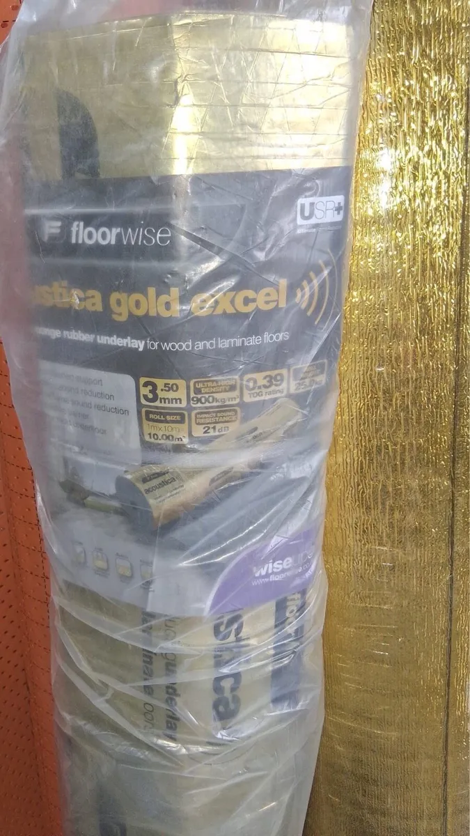 40 square metres of acoustic Gold Excel underlay