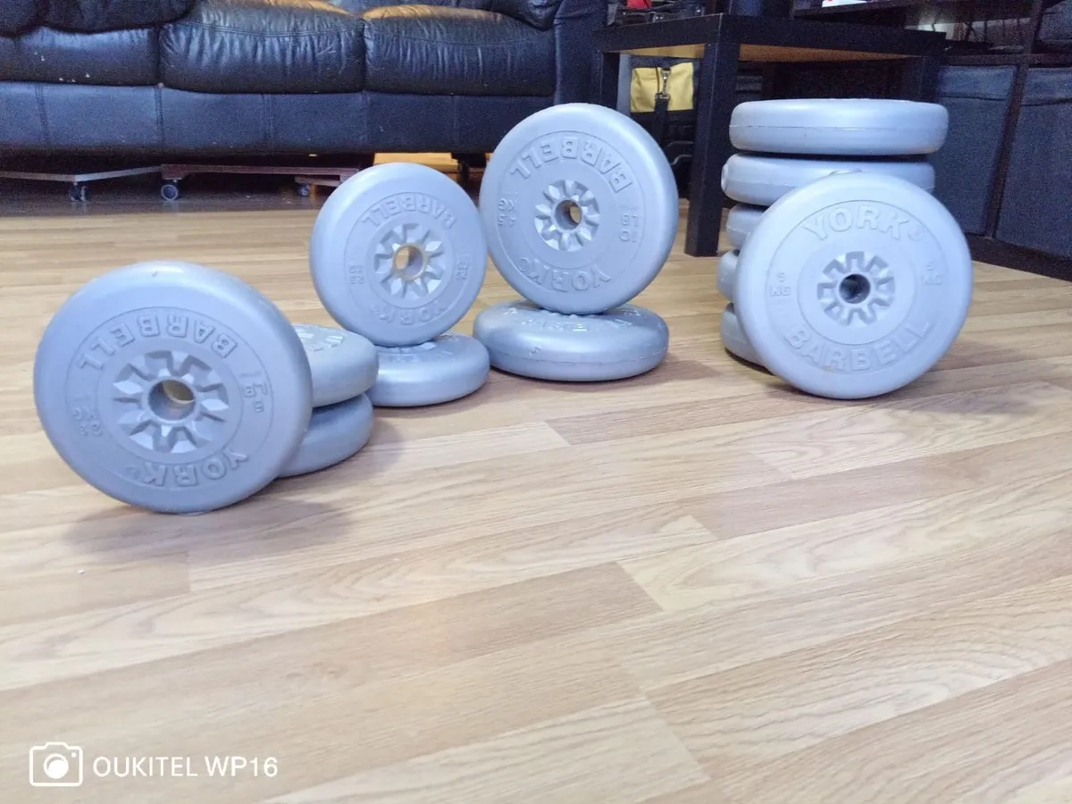 Weights for a barbell for weightlifting training. - Image 2