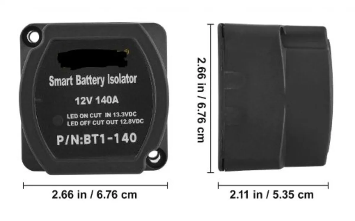 Split Charge Relay Kit, 2mtr 12V, Automatic Dual - Image 4