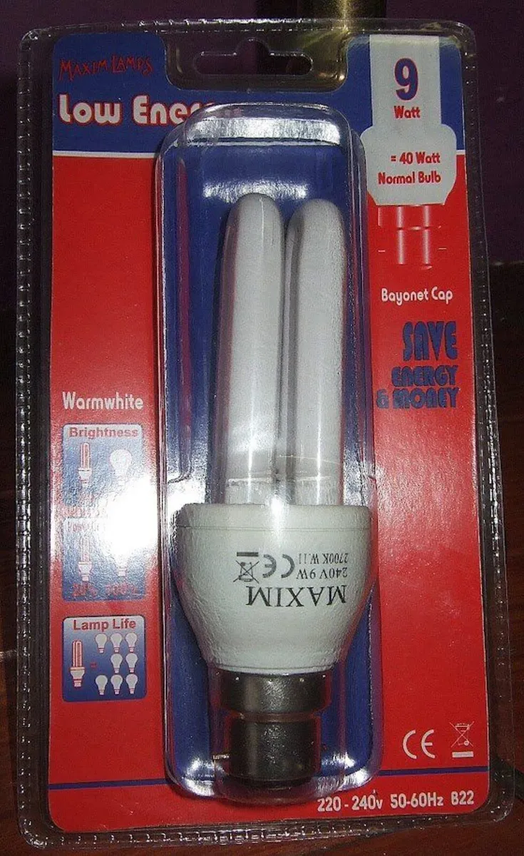 30xBNIB Maxim 9W B22 Low Energy Light Bulbs (40W ) - Image 2