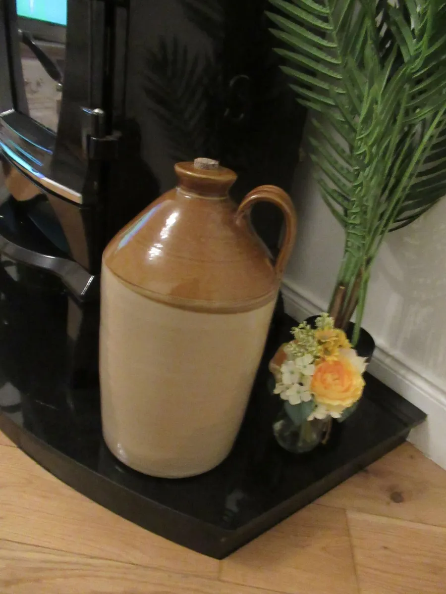antique vintage FLAGON large pub cottage cave RARE - Image 1