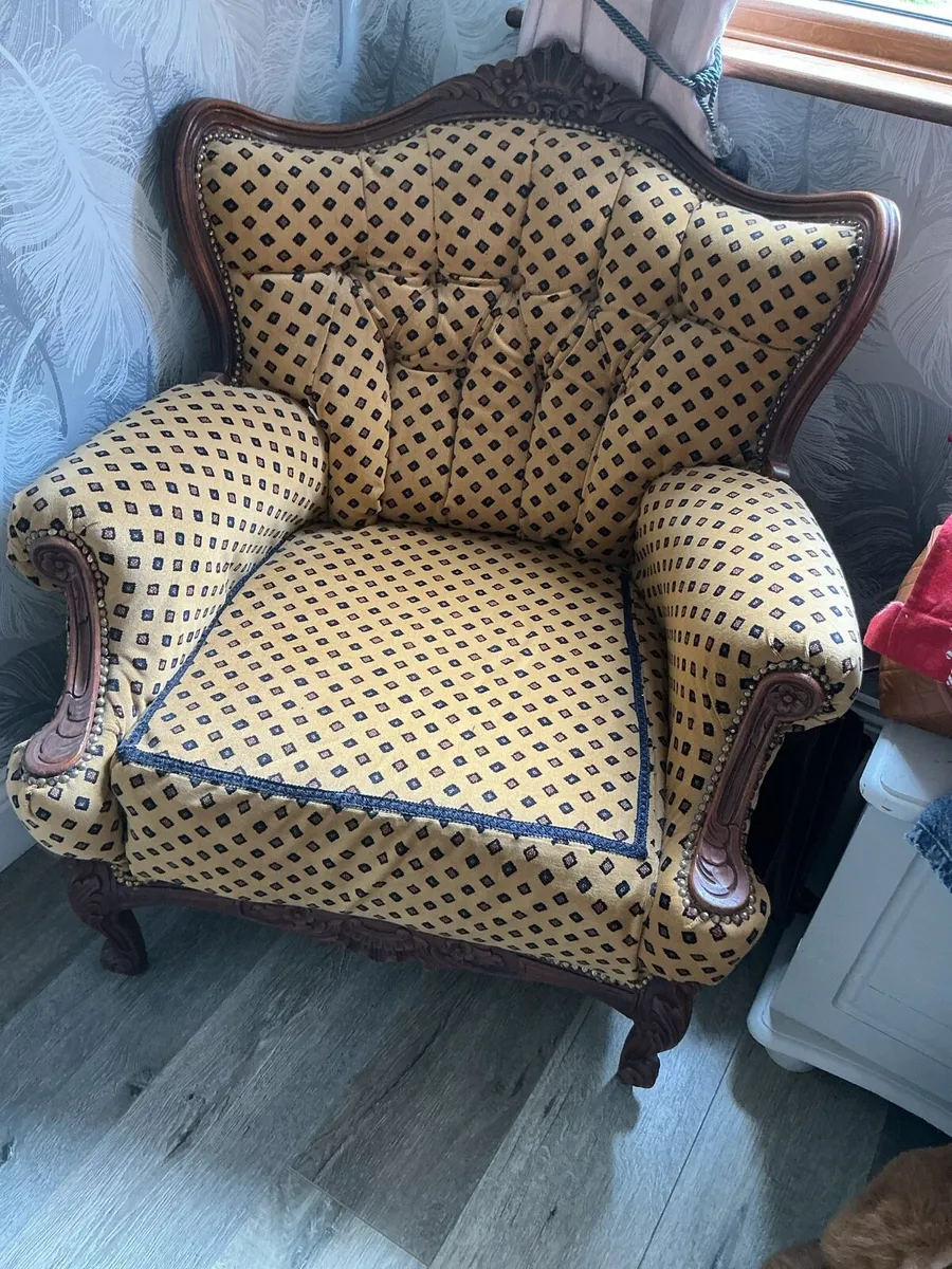 2 antique armchairs - Image 1