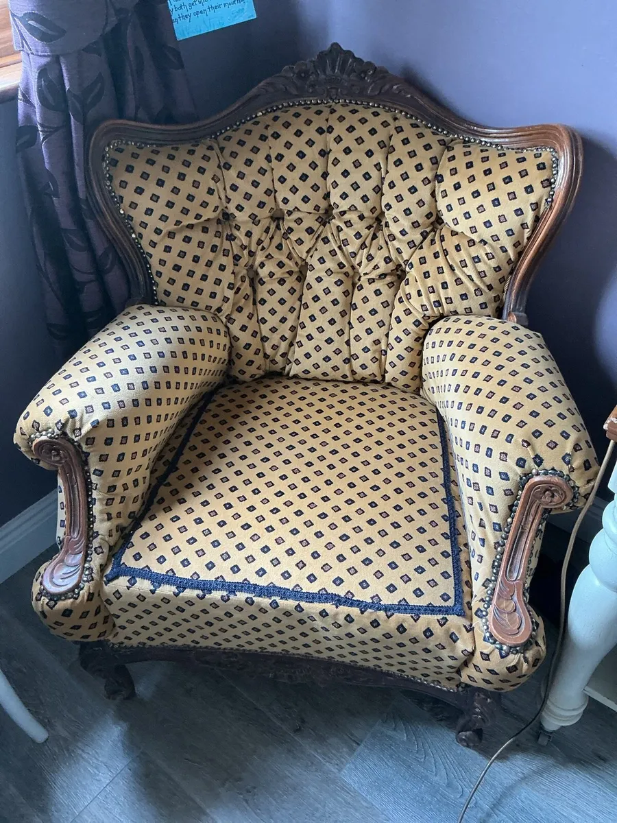 2 antique armchairs - Image 3
