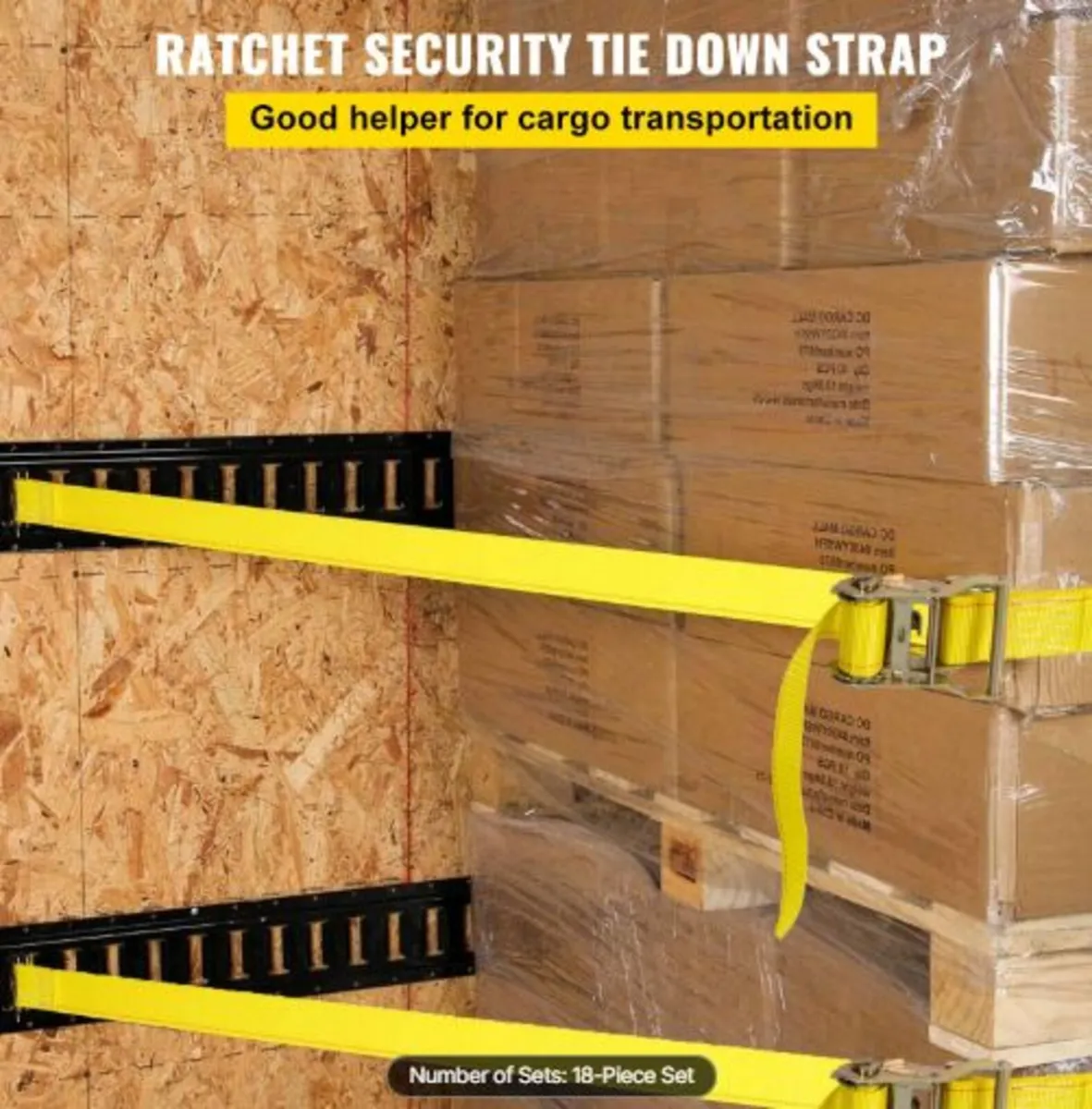 E-Track Ratchet Strap, 18 Pack 2" x 15' E Track - Image 2