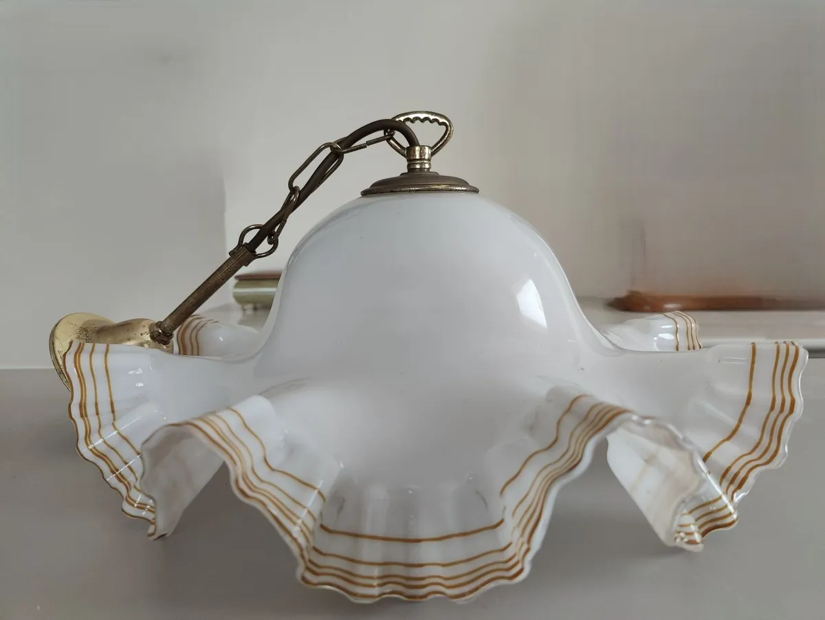 French Opaline Glass pendant shade - Image 1