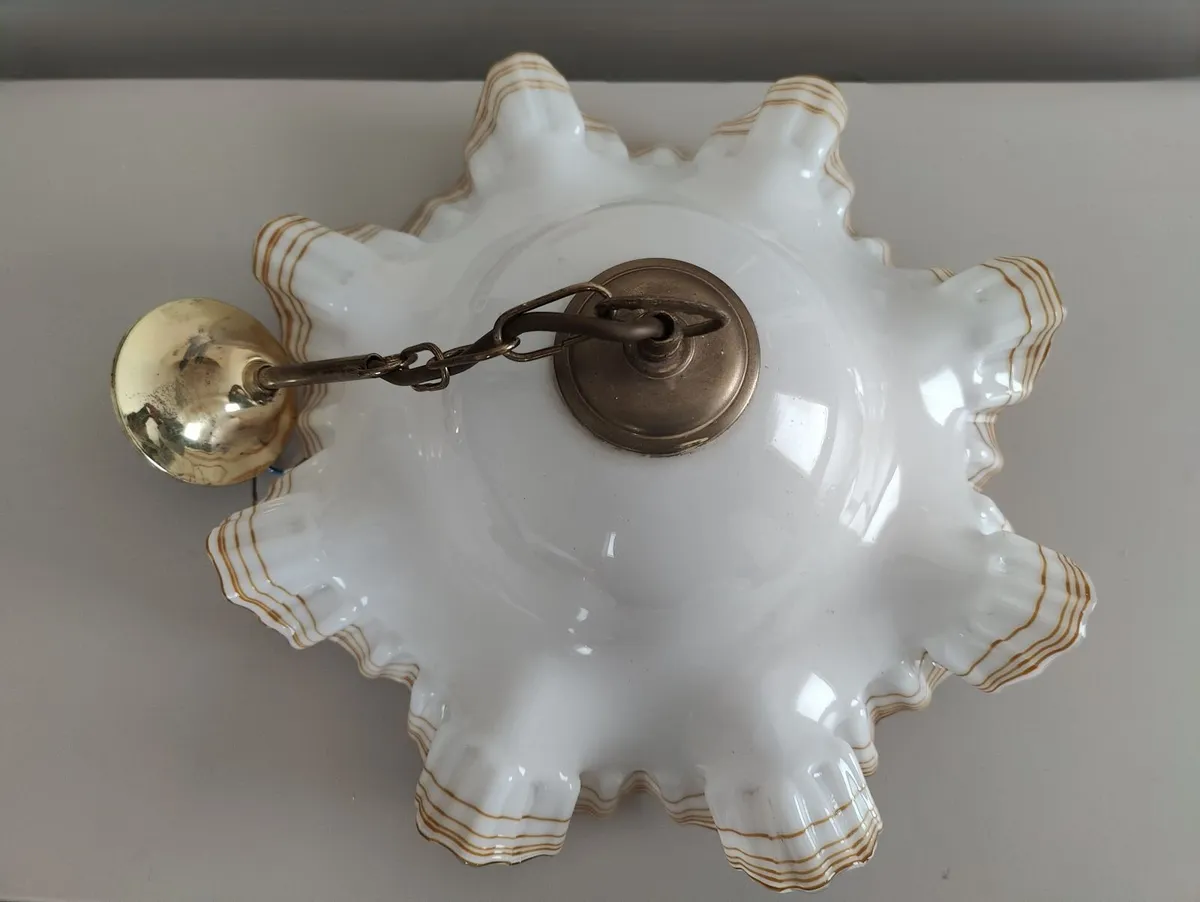 French Opaline Glass pendant shade - Image 2