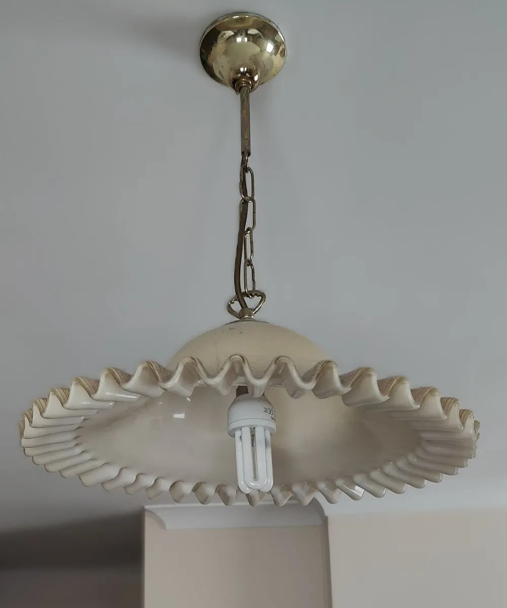 Opaline Glass pendant light shade (two in number) - Image 2