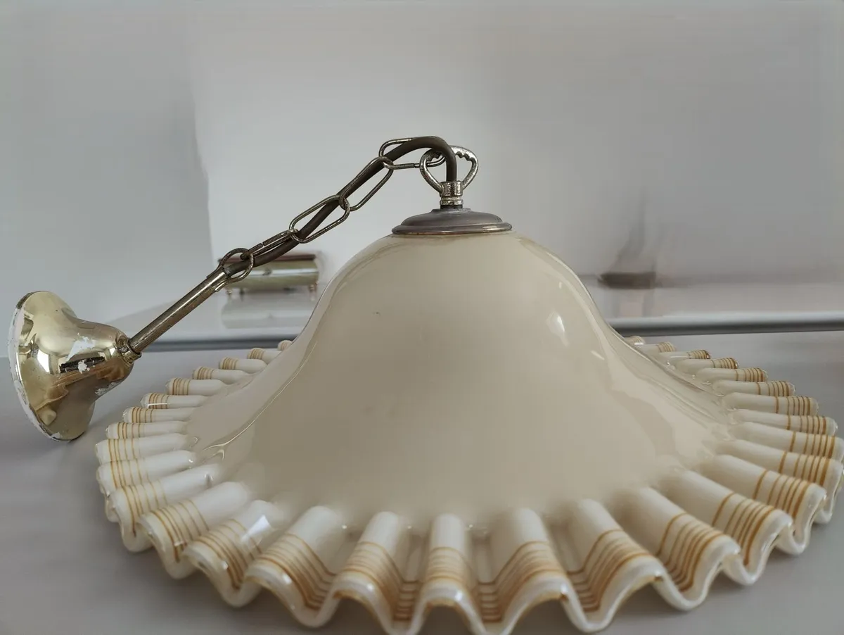 Opaline Glass pendant light shade (two in number) - Image 1