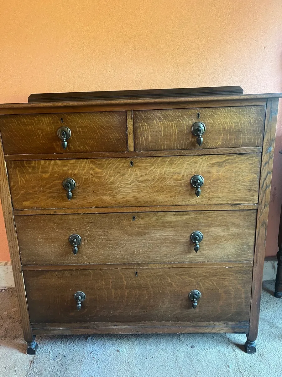 Antique wardrobe and chest of drawers - Image 2