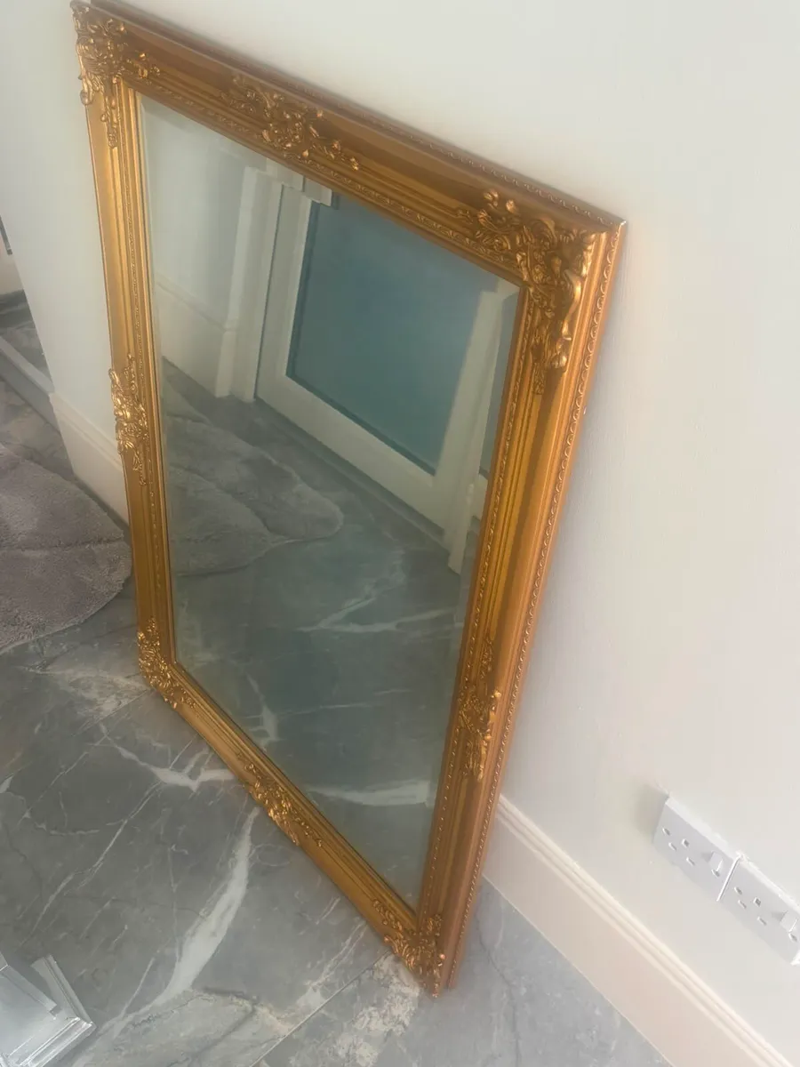 Gold antique mirror