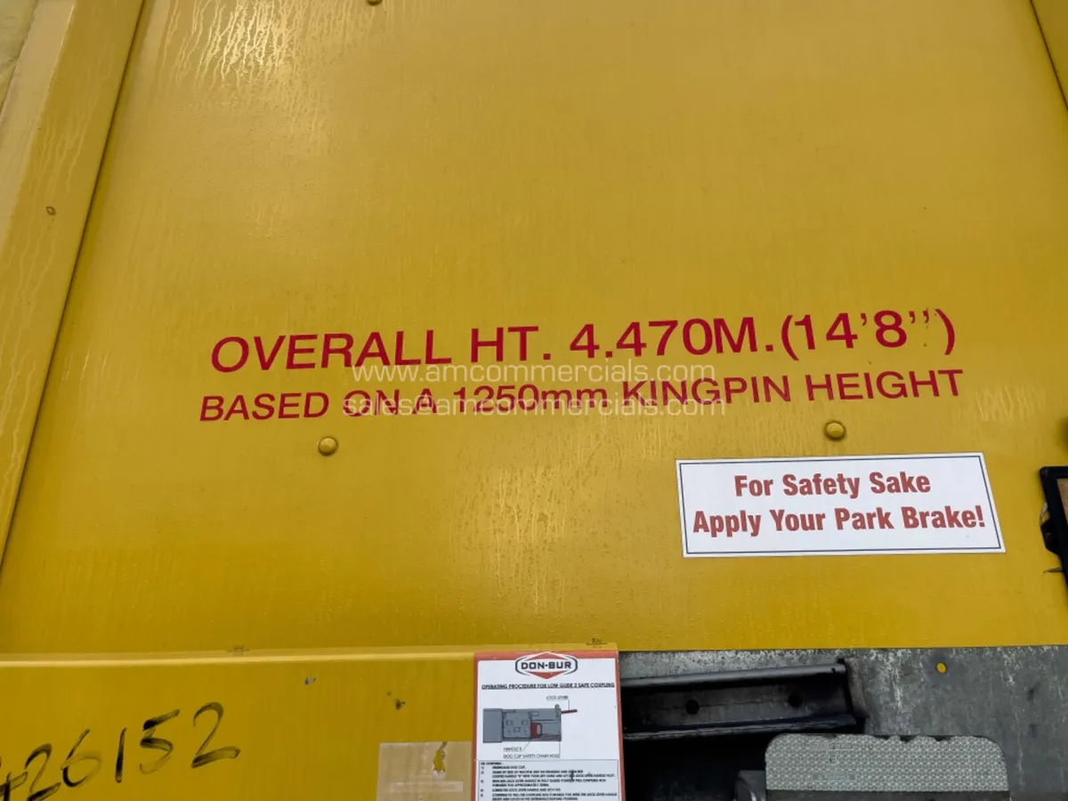 2016 DON-BUR CURTAIN SIDE TRI AXLE TRAILER - Image 4